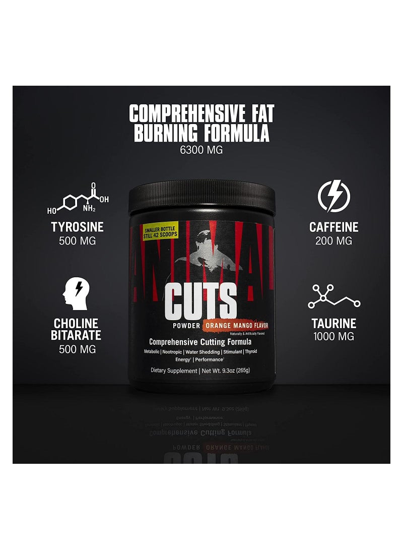 UNIVERSAL NUTRITION مسحوق Animal Cuts من Universal Nutrition - معزز التمثيل الغذائي، منشط الذهن، كارنيتين، تيروسين، مدر للبول، مذاق رائع، مشروب Blue Ice Pop، 248 جم - Image 4