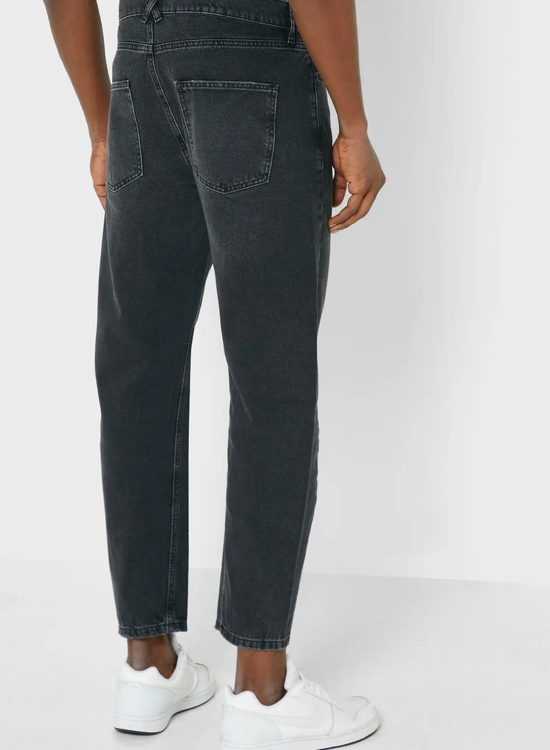 TOPMAN Rinse Tapered Fit Jeans