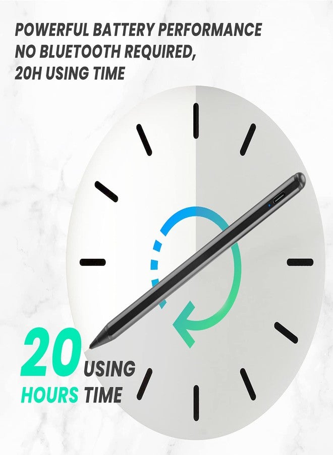 Edivia 2022 Chromebook X360 Laptop Stylus, Active Stylus for HP Chromebook X360 Laptop Pen with Ultra Fine Tip,Touch-Control and Rechargeable,Good for Drawing and Writing,Black - Image 2