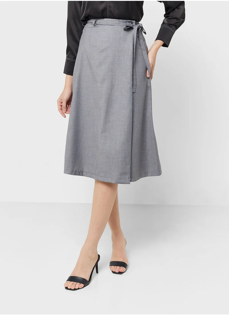 ELLA Overlap Belted Skirt