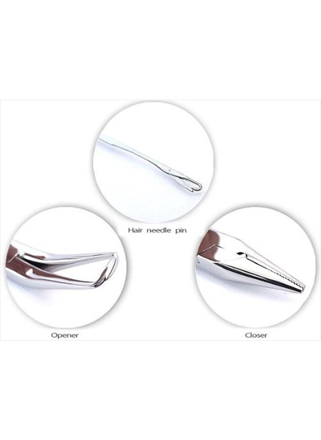 Suvorna Hair Extension Tools & Microlinks Hair Extensions Kit for Micro link & Micro Ring - Beads Opener, Beads Closener & Needle Hook Tool Kit - Japanese Steel Professional Hair Loop & Styling Tool  - Image 5