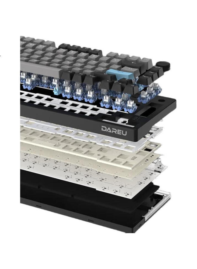 Daryo Dareu Ek75 Series 75% Layout Wired/Wireless/Bluetooth Tri-Mode Customizable Mechanical Keyboard, Gasket Mount Structure, Juejue Purple - Mengyu Hifi Switch - Image 2