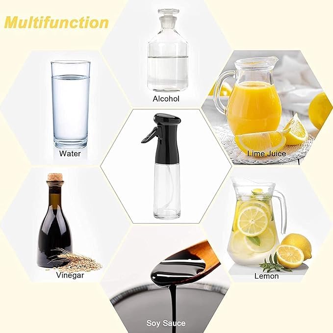 Darvio Oil Sprayer for Cooking 210ml Glass Olive Oil Sprayer Mister Olive Oil Spray Bottle Kitchen Gadgets Accessories for Air Fryer Canola Oil Spritzer Widely Used for Baking Coocking - Image 5