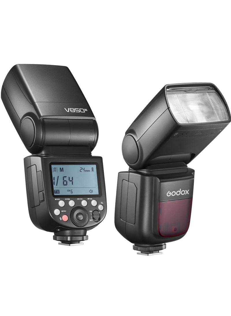 Godox V850III 2.4G Wireless Camera Flash Speedlite On-camera Transmitter/ Receiver Speedlight 1/8000s HSS GN60 with 2600mAh Large Capacity Battery Replacement for Canon/ Nikon/ Sony/ Panasonic/ Olympus DSLR Cameras - Image 3