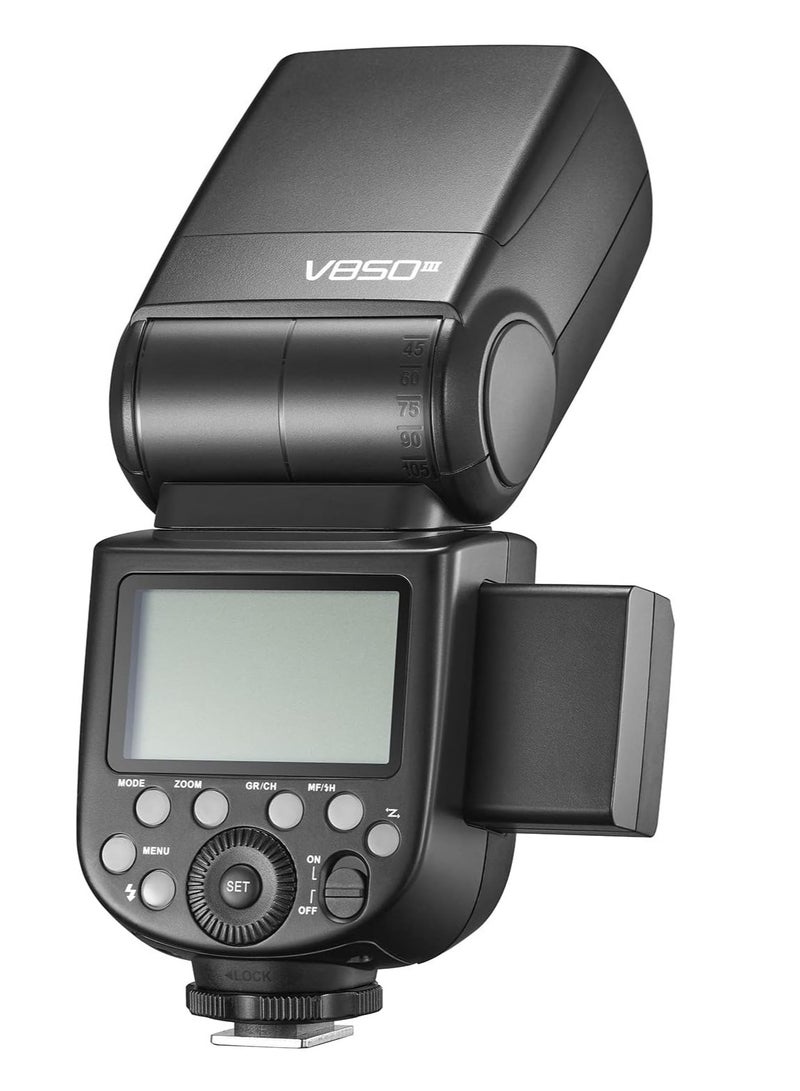 Godox V850III 2.4G Wireless Camera Flash Speedlite On-camera Transmitter/ Receiver Speedlight 1/8000s HSS GN60 with 2600mAh Large Capacity Battery Replacement for Canon/ Nikon/ Sony/ Panasonic/ Olympus DSLR Cameras - Image 5