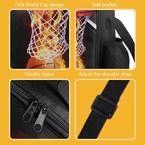 PAUSEBOLL Basketball Lunch Bag for Boys, Insulated Lunch Bag for Adult Teens Girls, Reusable Portable Lunch Box Cooler Tote Waterproof Lunch Container for School Office Picnic - Image 4