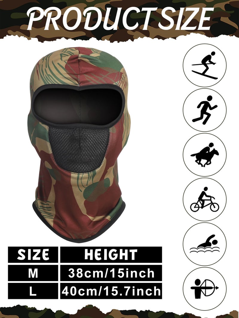 SATINIOR 9 Pcs Camo Balaclava Ski Mask Full Face Sun Mask for Men Women Face Cover Breathable UV Protection for Outdoor Sport(Medium,Novel Camouflage) - Image 3
