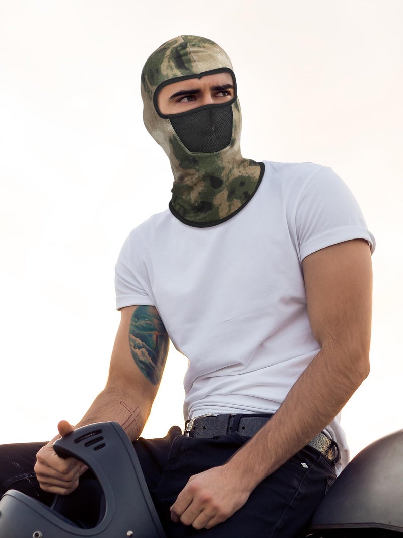 SATINIOR 9 Pcs Camo Balaclava Ski Mask Full Face Sun Mask for Men Women Face Cover Breathable UV Protection for Outdoor Sport(Medium,Novel Camouflage) - Image 2
