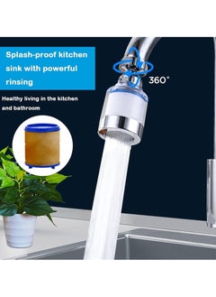 HaHaHai Sink Filter Water Faucet, Universal 360 Degree Rotating Sink Filter with 5 Filter Element, Kitchen Faucet Water Filter for Home Kitchen Bathroom  - Image 3