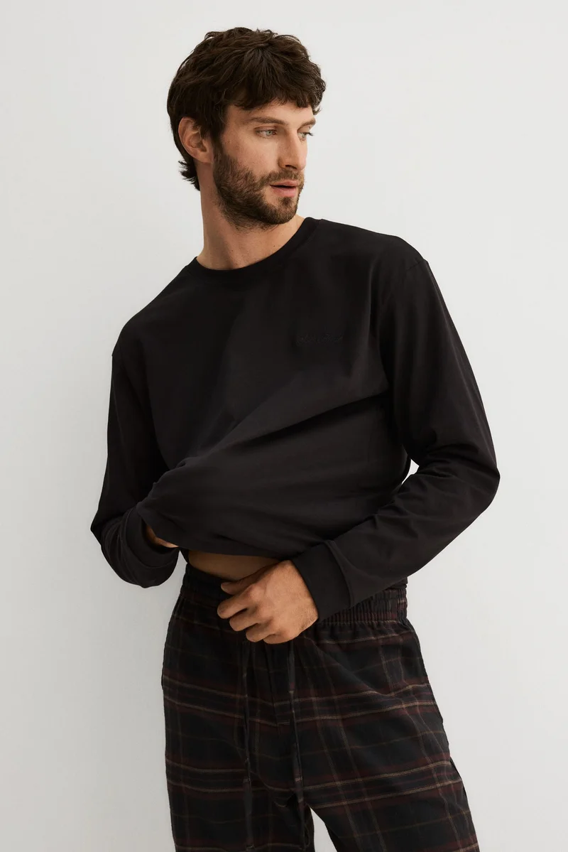 H&M Cotton pyjama top and bottoms