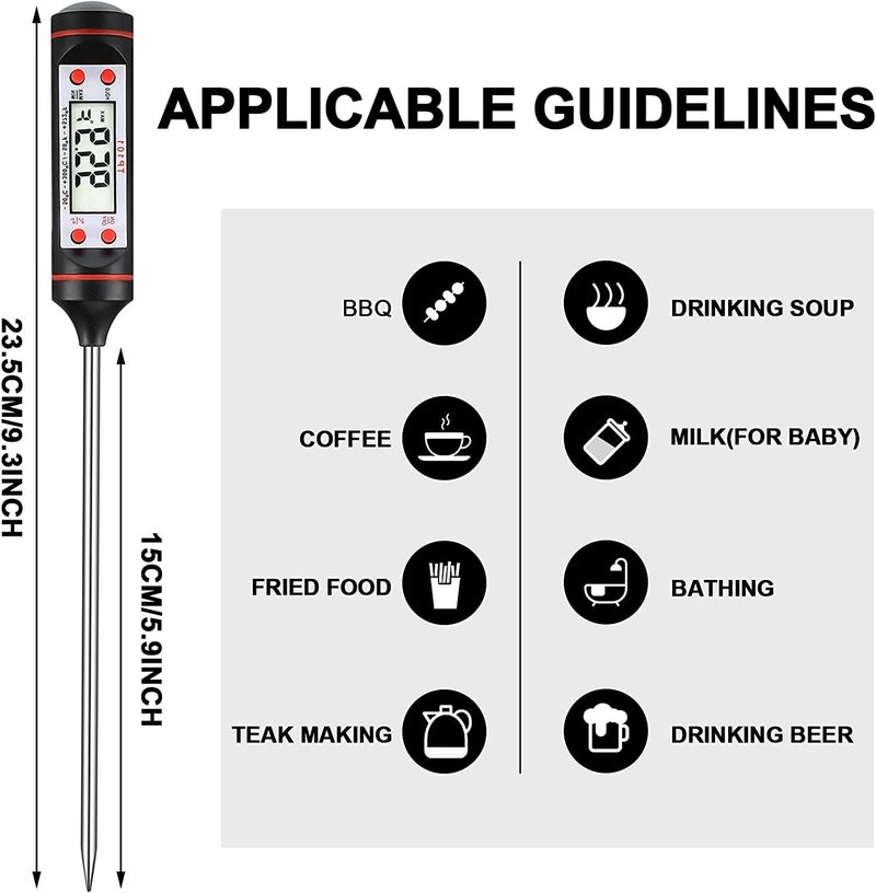 SMIC Electronic Food Thermometer Kitchen Household Milk Powder Water Thermometer Food Liquid Thermometer Probe TP101 - Image 1