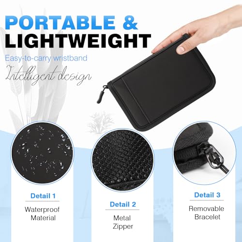 HOHOM Single Passport Holder for Travel, RFID Travel Document Organizer for Women Waterproof Passport Wallet Men Portable Case for Cards, Boarding Pass, ID, Money, Tickets with Zipper - Image 4