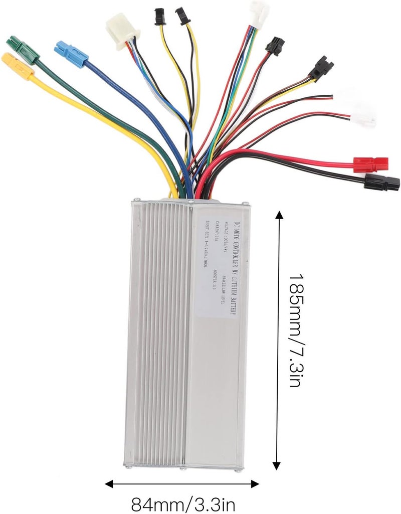 تشكيغلو طقم تحويل محرك العجلة الأمامية للدراجة الكهربائية، 20 بوصة 48 فولت 1500 واط، طقم محرك دفع أمامي للدراجة الكهربائية مع وحدة تحكم 35 أمبير LC-S866، عداد، مستشعر مساعد ناقل الحركة - Image 2