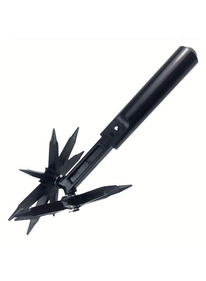 Black 2 in 1 Garden Rotary Cultivator Soil Scarifier Heavy Duty Lawn Aerator Tool - Image 1