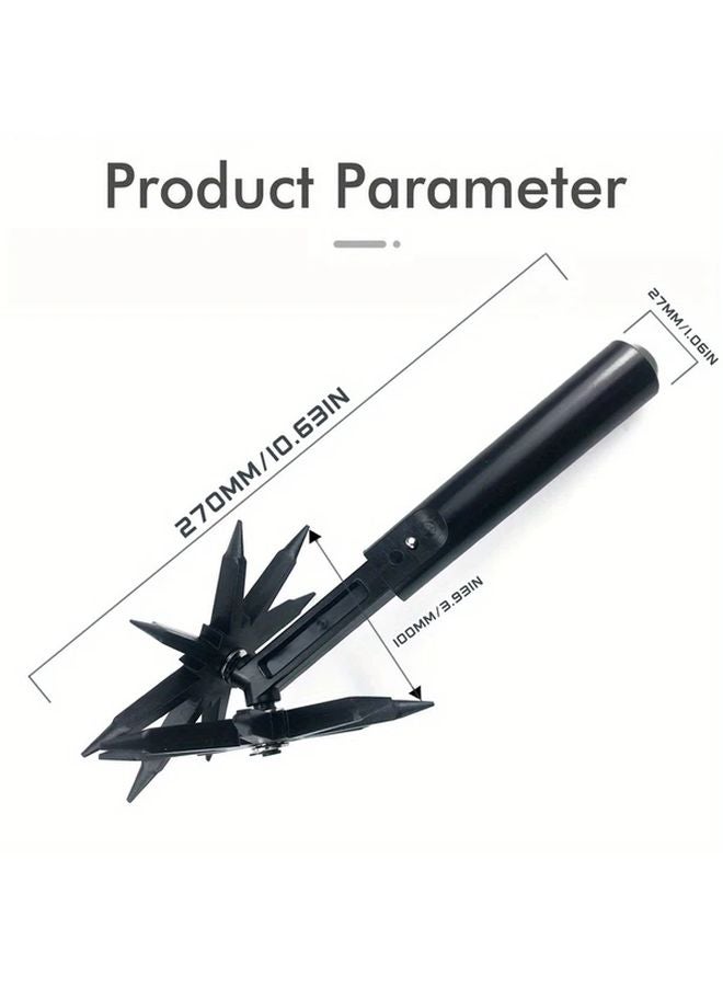 Black 2 in 1 Garden Rotary Cultivator Soil Scarifier Heavy Duty Lawn Aerator Tool - Image 3