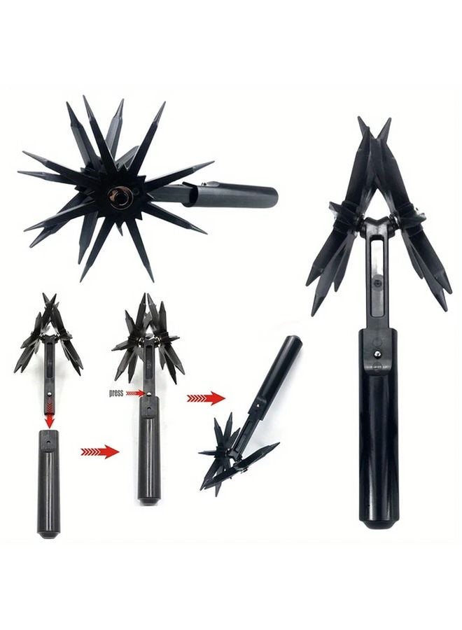 Black 2 in 1 Garden Rotary Cultivator Soil Scarifier Heavy Duty Lawn Aerator Tool - Image 5