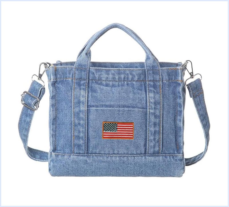 Generic 2 Pcs American Flag (US) Applique Embroidered Sew-on Patch ; Size Small: 7cm x 4cm for Jackets, Bags, Caps, T-Shirts, Jeans, Outdoor Clothing ; Imported from Malaysia (1 Pair). (Code: SBX-181) - Image 5