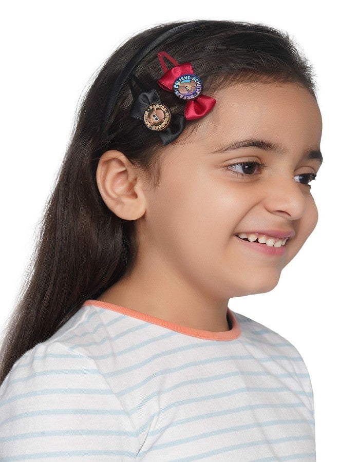CRYA Kids Plastic 'Dream Girl' 1 Hairband, 2 Hair Clips and 2 Elastic Bands, Hair Accessory Set (Multicolour, Age: 3-10 Years) - Image 3