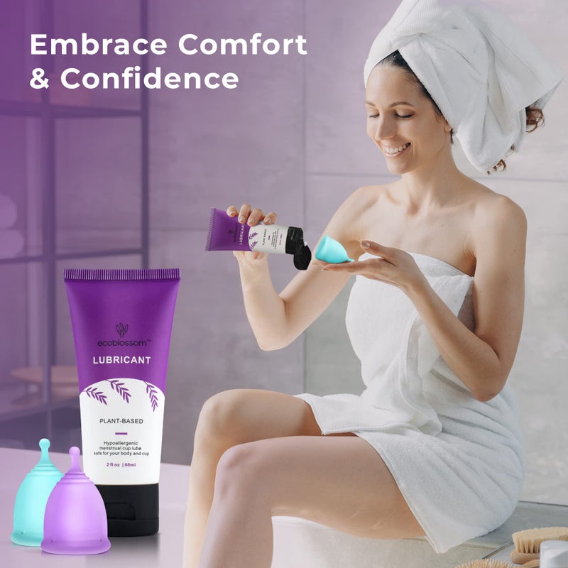 ecoblossom زيت مائي من إيكوبلوسوم - مزلق شخصي للعبة، كوب الدورة الشهرية، قرص، أو موزع - جل طبيعي (2 أونصة/60 مل) - Image 4