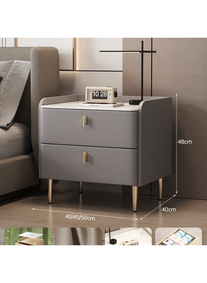 POWER Italian-style light luxury bedside table, a popular sofa coffee table/side table with 2 drawers, suitable for living room and bedroom. - Image 2