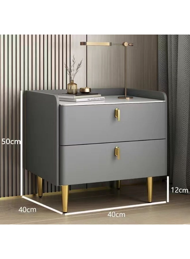 POWER Italian-style light luxury bedside table, a popular sofa coffee table/side table with 2 drawers, suitable for living room and bedroom. - Image 1