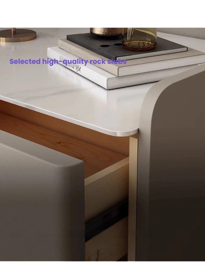 POWER Italian-style light luxury bedside table, a popular sofa coffee table/side table with 2 drawers, suitable for living room and bedroom. - Image 5