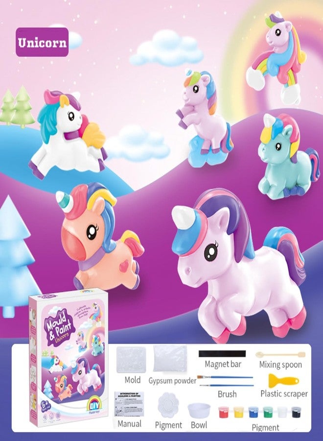 RUJVE DIY Mould and Paint Craft kit | Kids DIY Craft For 3+ Years | Plaster Figurine Set with Pigments, Palette & Mold, Painting Art & Craft Set - Gift Toys for 3 4 5 6 7 8+ Year Old Boys & Girls (Unicorn) - Image 2