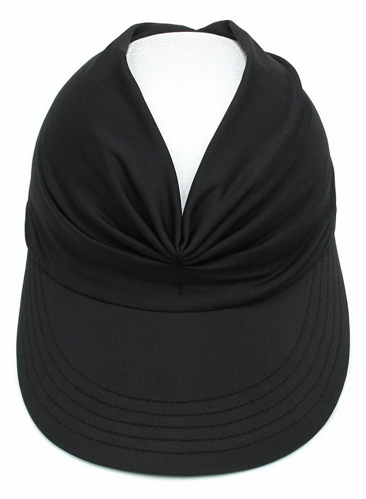 Sun Hat for Women, Beach Visor Cap UV Protection with Wide Brim for Sports, Beach, Golf, Hiking (Black) - Image 3