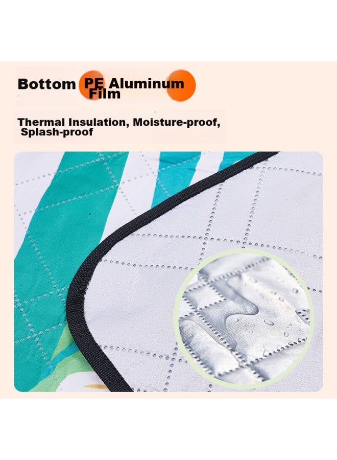 Suncojia Outdoor Picnic Mat, Park Tent Moisture-proof Mat, Large Flower Pattern Ultrasonic Machine Washable Ground Mat 200*200cm - Image 4