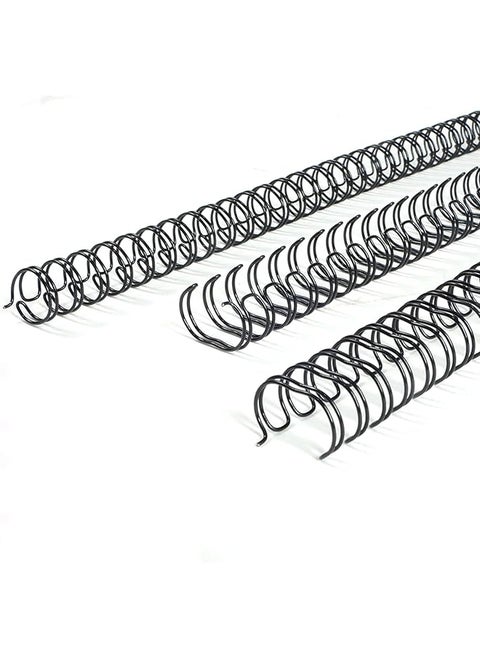 3:1 Pitch Double Loop Wire Binding Rings 12.7Mm Spine Diameter Black 100Pcs Box