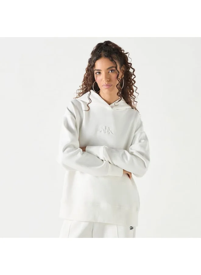 Kappa Kappa Logo Embossed Hoodie with Long Sleeves