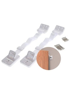 dreambaby Hinged Anti Tip Furniture Anchors White  - Image 1