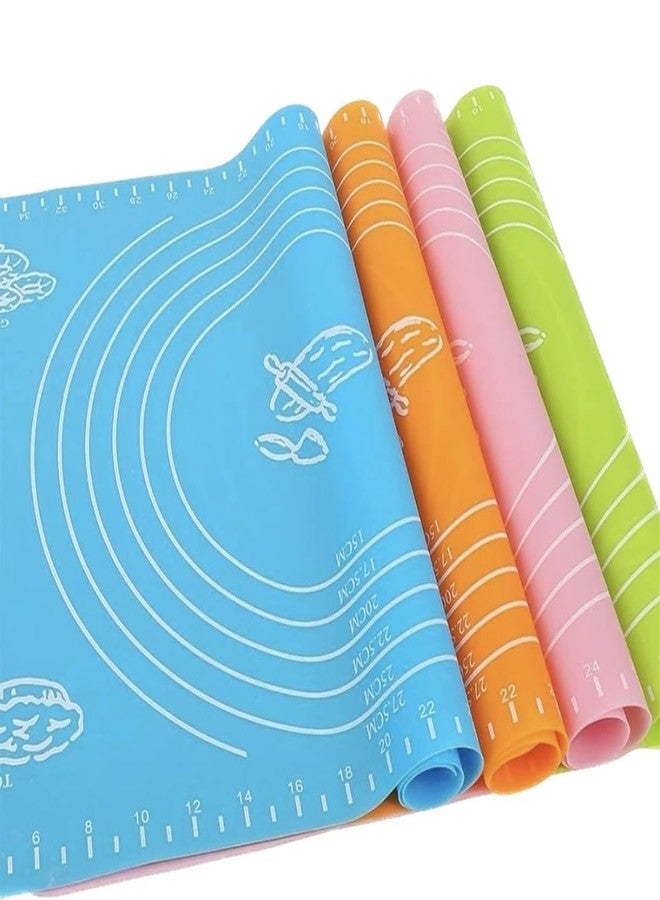 Catron Silicon Fondant Rolling Mat or Silicone Baking Sheet Large with Measurements Stretchable for Kitchen Roti Chapati Cake Pad Cooking Dough Atta Kneading Big Size (Color May Vary) - Image 2