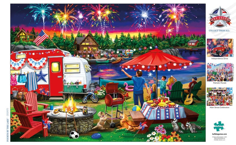 Buffalo Games - Nancy Wernersbach - Fourth by the Lake - 500 Piece Jigsaw Puzzle For Adults -Challenging Puzzle Perfect for Game Nights - Finished Size is 21.25 x 15.00 - Image 5