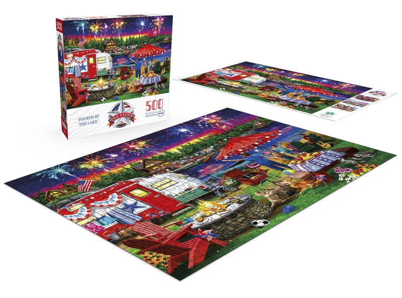 Buffalo Games - Nancy Wernersbach - Fourth by the Lake - 500 Piece Jigsaw Puzzle For Adults -Challenging Puzzle Perfect for Game Nights - Finished Size is 21.25 x 15.00 - Image 4