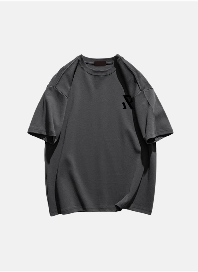 RoseRzob Dark Grey Unisex Printed Logo Oversized T-shirt - pzsku/Z70575B171E2C7FC91D7FZ/45/_/1716220298/782c673c-56ac-4a6e-8c66-a80213a6e895