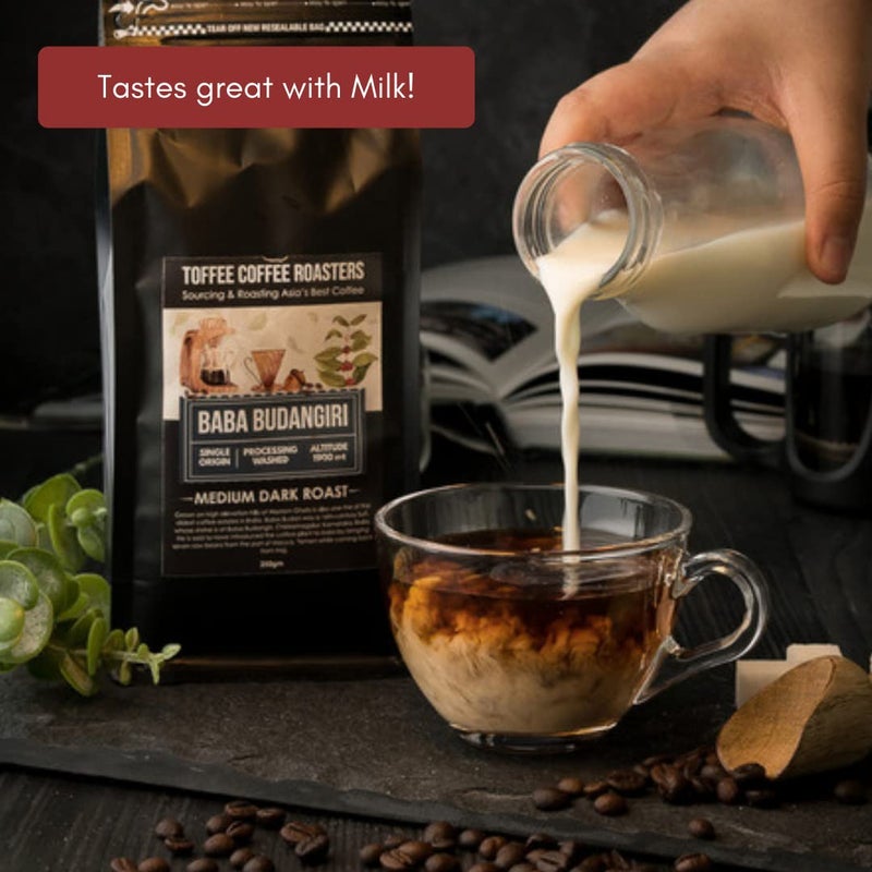 Toffee Coffee Roasters Baba Budangiri Coffee 250 gm | As Seen On Shark Tank | Arabica Freshly Medium Dark Roast Grounded Coffee Grind: Moka Pot | Coffee Notes: Toasted Nuts, Earthy and Dark Chocolate - Image 4