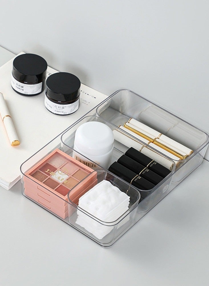 Transparent Storage Box Large Capacity Cosmetic Organizer Desktop Jewelry Stationery Makeup Drawer Container - Image 1