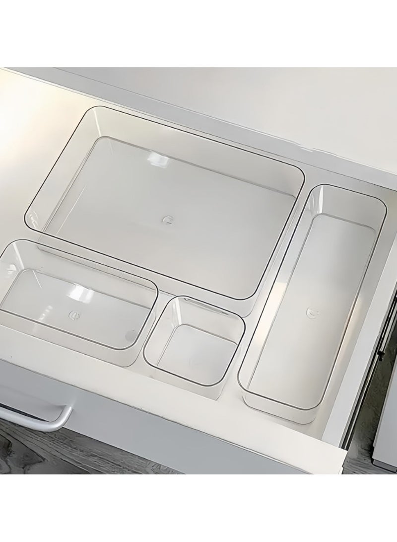 Transparent Storage Box Large Capacity Cosmetic Organizer Desktop Jewelry Stationery Makeup Drawer Container - Image 5
