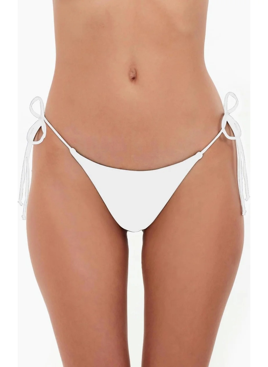 Ayyıldız 63005 White String Bikini Bottom