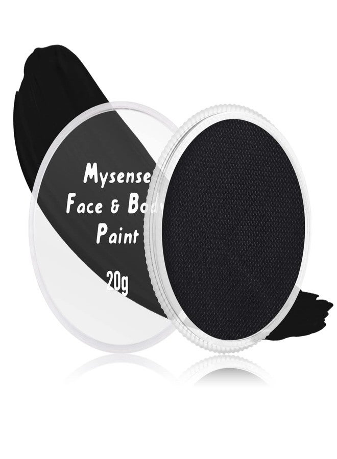 Mysense Black Face Body Paint Makeup,Water Activated Painting for Adults Children Sugar Skull Day of the Dead Skeleton Joker Ghost Zombie Cosplay SFX Costume Festivals Halloween,20g - Image 1