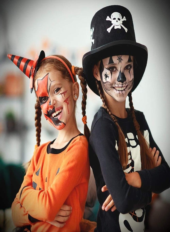 Mysense Black Face Body Paint Makeup,Water Activated Painting for Adults Children Sugar Skull Day of the Dead Skeleton Joker Ghost Zombie Cosplay SFX Costume Festivals Halloween,20g - Image 5