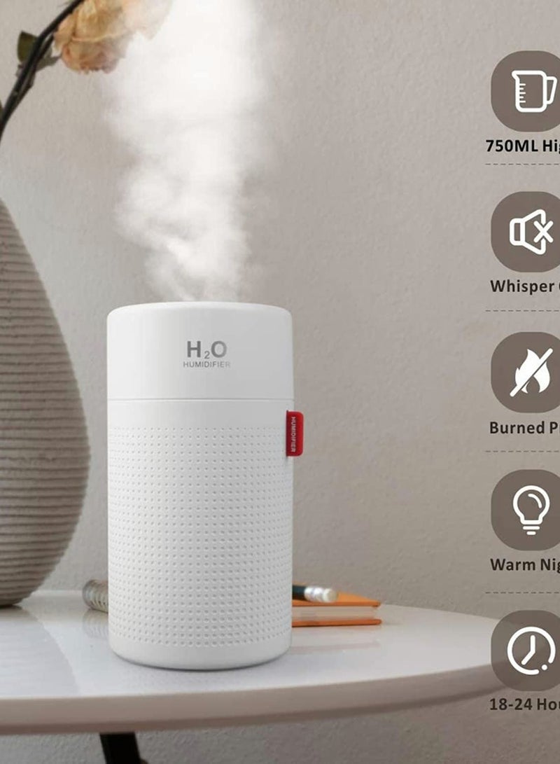 SYOSI Air Humidifier Night Light Function to Prevent Dry Burning and USB Charging, Ultra-Quiet, Auto-Off, Bedroom, Suitable Heaithy Life - Image 2