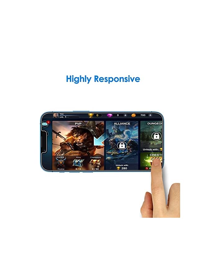 جي تيك واقي الشاشة لـ iPhone 13 و iPhone 13 Pro 6.1 بوصة ، فيلم زجاجي مقسى ، 3 عبوات - Image 4