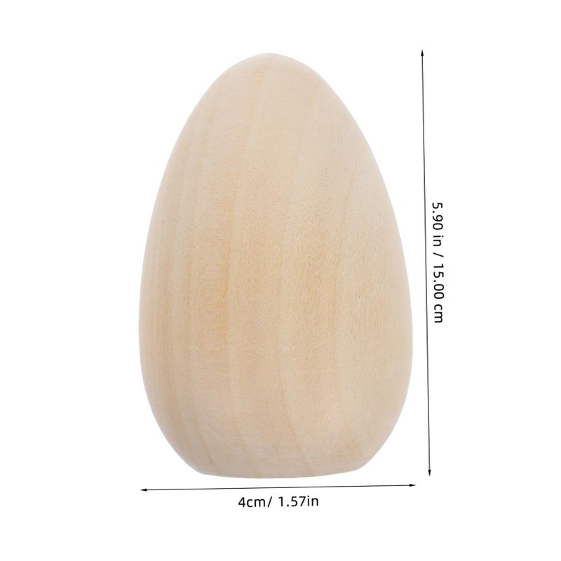 Unfinished Wooden Eggs for DIY Crafts 6 Pack Easter Graffiti and Holiday Decoration - Image 3