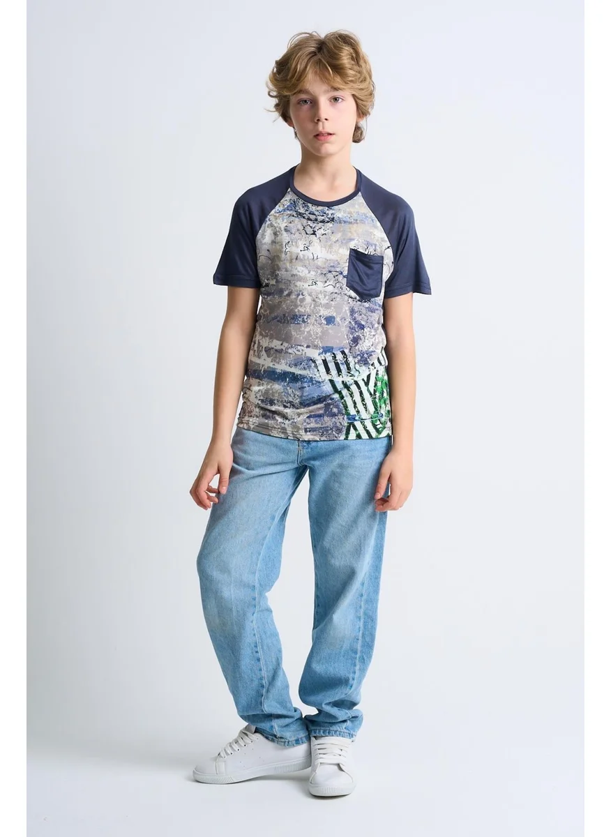 Alexander Gardi Alexandergardi Pocket Detailed Printed Lycra Children's T-Shirt