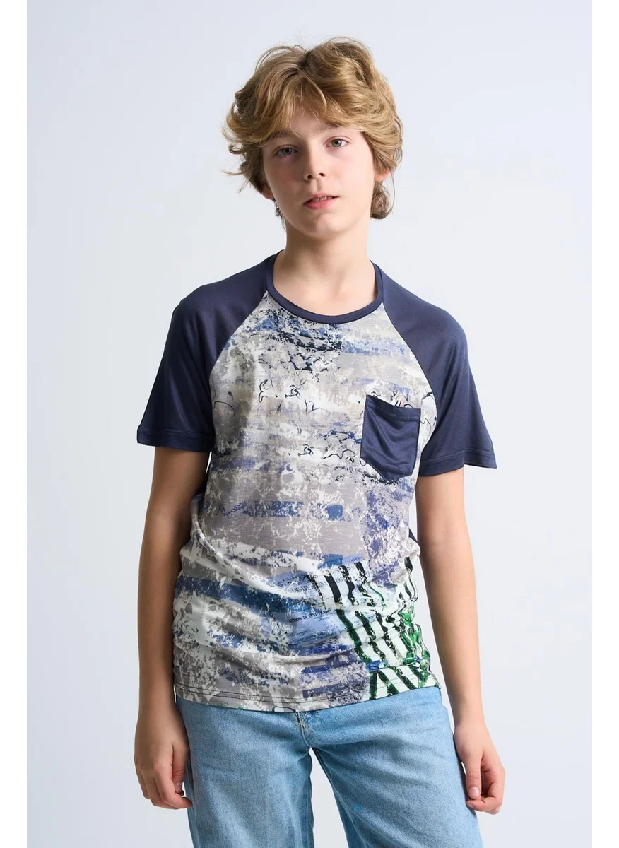 Alexander Gardi Alexandergardi Pocket Detailed Printed Lycra Children's T-Shirt
