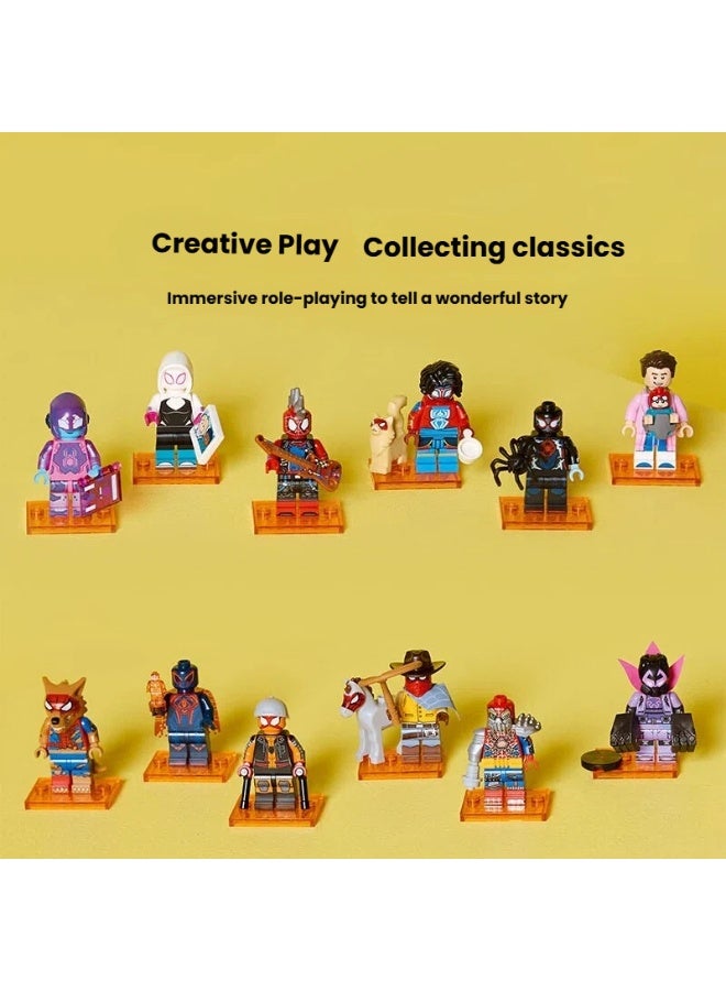 عام سبايدرمان الكون الموازي ضخ الموسيقى صندوق أعمى الفتيان والفتيات تجميع ألعاب المكعبات - Image 3