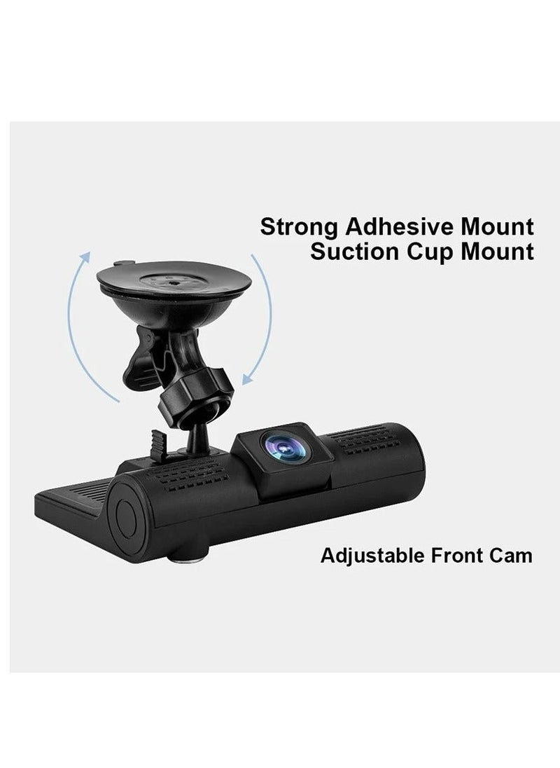 SMART CLOUDS Car Camera Driving Recorder 3in1 3 Lens Car Dash Camera Front Inside and Rear Camera in Car Camera 140°Wide Angle Looping Recording G-Sensor Max Support 32GB Card HDR Motion Detection for Car Parking  - Image 3