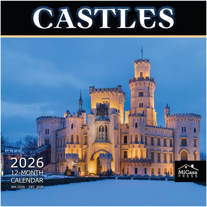 MICASA PRESS Castles 2026 Wall Calendar 12 Month | 12" x 24" Open | Thick & Sturdy Paper | Holiday Gift | Travel Calendar 2026 - Image 1